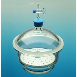 300mm Desiccator, Glass Stopcock & Porcelain Plate