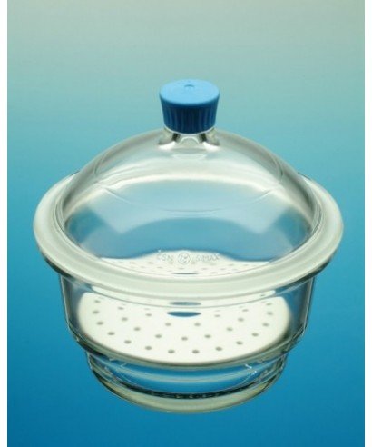 300mm Desiccator, Knob Lid & Porcelain Plate