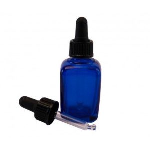 30ml Blue Square Bottle & 18mm Pipette Dropper Screw Cap