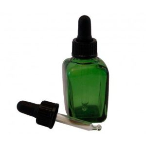 30ml Green Square Bottle & 18mm Pipette Dropper Screw Cap