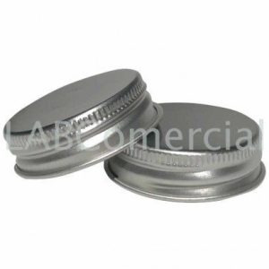 38mm Silver Aluminium Screw Closure Cap