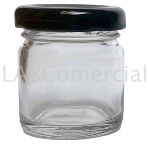 40ml Clear Glass Jar & White Twist Off Cap 38
