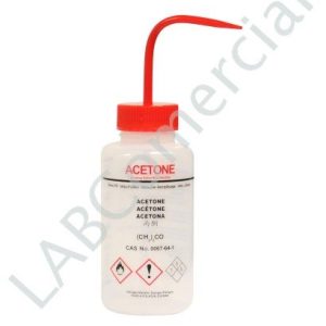 500ml Plastic Wash Bottle Wide Neck, Acetone