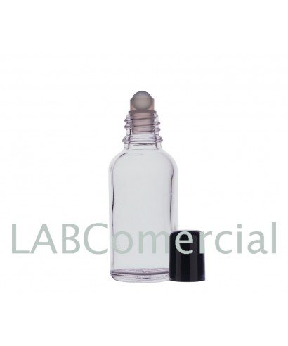 50ml Clear Glass Dropper Bottle, Roll-on Screw Cap