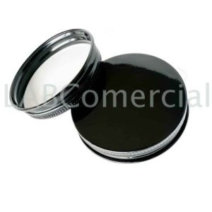 58mm Black Aluminium Screw Closure Cap