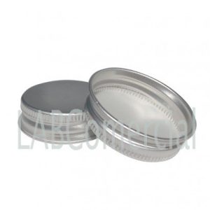 58mm Silver Aluminium Screw Closure Cap