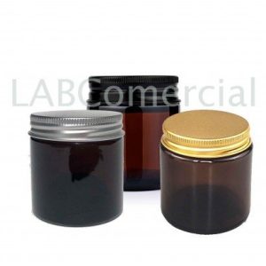 60ml Amber Glass Jar & Aluminium Screw Cap