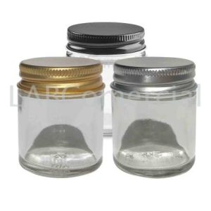 60ml Clear Glass Jar & Aluminium Screw Cap