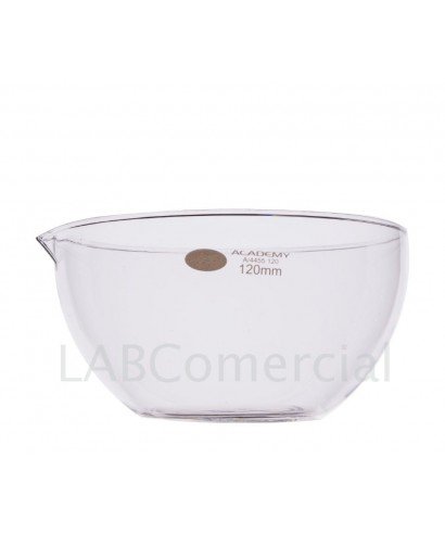 90mm Evaporating Dish Flat Bottom with Spout