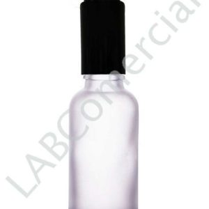 100ml Clear Frosted Glass Bottle & DIN18 Push-Button Dropper