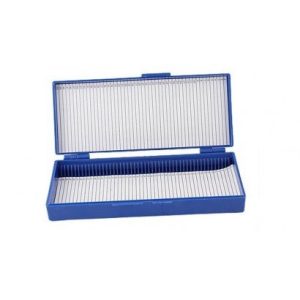 Blue Box with Hinge, 50 Microscope Slides
