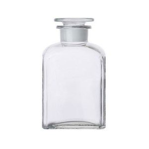 500ml Square Clear Reagent Bottle & Ground-Stopper