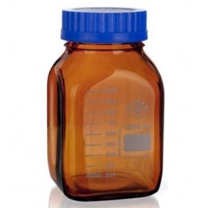 1000ml Amber Bottle ISO, GL80 cap & ring