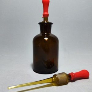 100ml Amber Glass Dropping Bottle & Ground-Glass Pipette