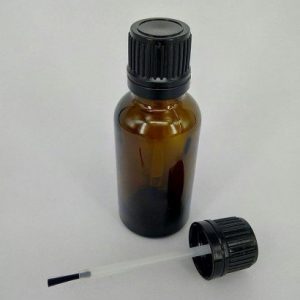 10ml Amber Glass Dropper Bottle & Brush Cap
