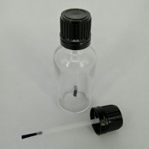 10ml Clear Glass Dropper Bottle & Brush Cap