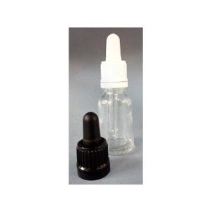10ml Clear Glass Dropper Bottle & 18mm Pipette Screw Cap