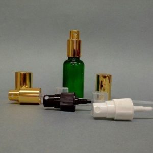 100ml Green Glass Bottle & 18mm Atomiser Spray