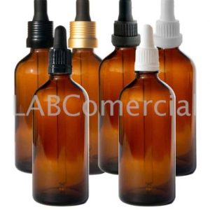 100ml Amber Glass Dropper Bottle & DIN18 Pipette Screw Cap