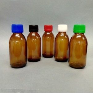 1000ml Amber Glass Sirop Bottle & Tamper Evident Cap