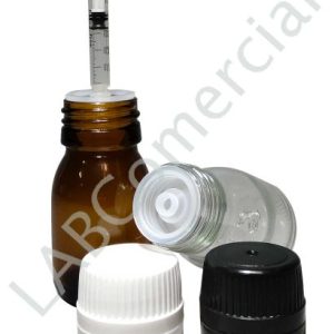 1000ml Amber Glass Sirop Bottle & Dosing Cap f/Syringe