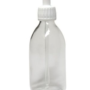 250ml Clear Glass Sirop Bottle & PP28 Pipette Dropper