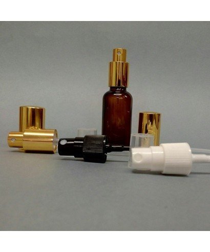 50ml Amber Glass Bottle & 18mm Atomiser Spray