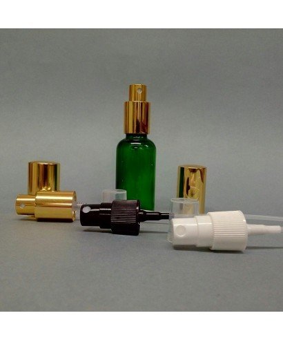 50ml Green Glass Bottle & 18mm Atomiser Spray