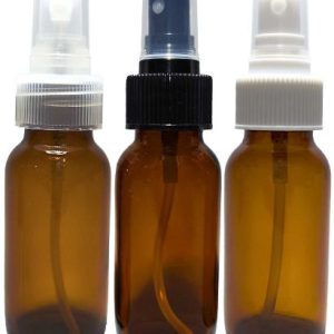 60ml Amber Glass Bottle & 28mm Atomiser Spray