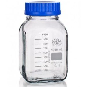 1000ml Clear Bottle ISO, GL80 cap & ring