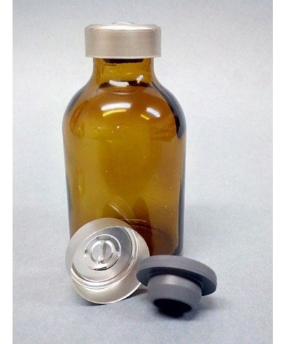 50ml Complete Amber Glass Vial, 20mm