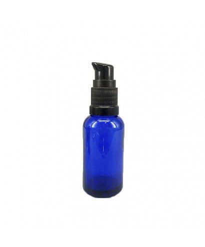 50ml Blue Glass Dropper Bottle & Lotion Pump Cap