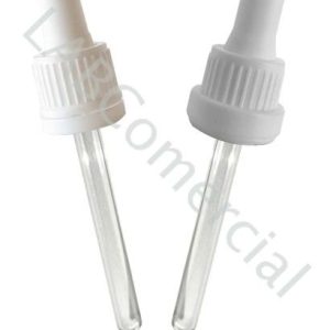 18mm White Dropper Cap & 90mm Glass Tube, 50ml