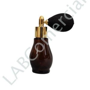 Oval Bottle 30ml Amber 18mm Atomizer Gold Bulb Pump