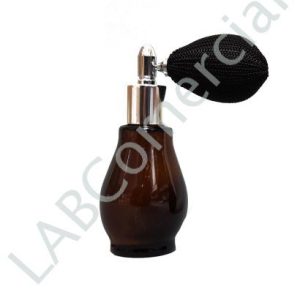 Oval Bottle 30ml Amber 18mm Atomizer Silver Bulb Pump