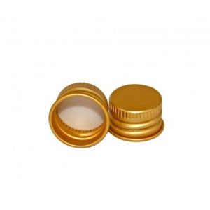 28mm Golden Aluminium Screw Closure Cap