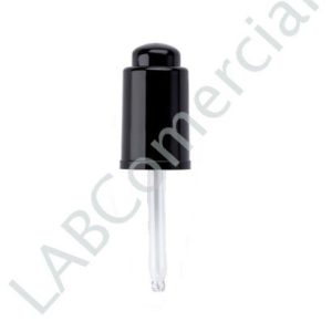 Press Dropper Cap DIN18 50ml Black