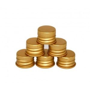 18mm Golden Aluminium Screw Closure Cap