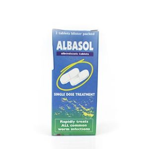 ALBENDAZOLE (ALBASOL) TABS 2?S