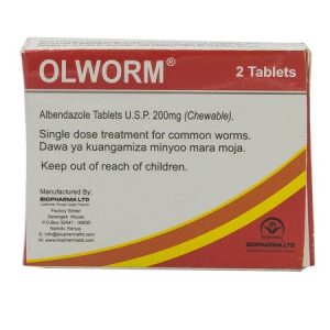 ALBENDAZOLE (OLWORM) TABS 2?S