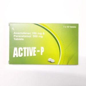 ACECLOFENAC & PARACETAMOL  (ACTIVE-P) TABS 10?S