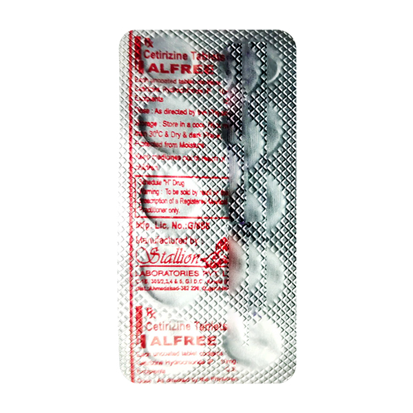 ALFREE (CETRIZINE) 10MG TABS 100?S