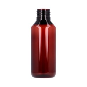 Amber PET bottle 100 ml, neck 24/410