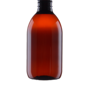 Amber PET bottle 300 ml, neck 28/410