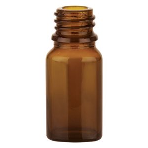 Amber glass bottle 10 ml, neck DIN 18