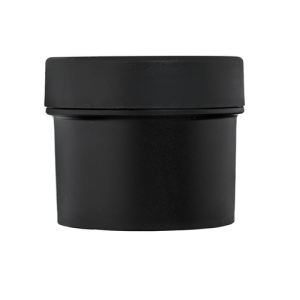 Black PP jar 50 ml, Black PP lid