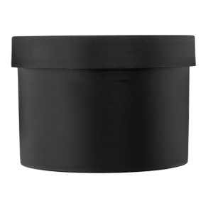 Black matt PP jar 200 ml, black matt lid.
