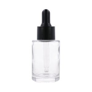 Bottle clear 30 ml, Glass, Dropper black