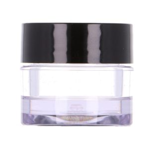 Clear PET jar 7 ml, black PP lid