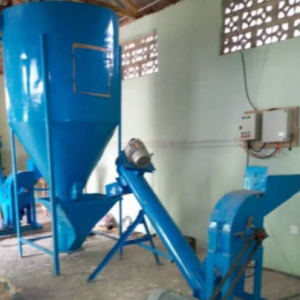 Feed Mill ? 1 Ton/Hour (Grinder 10 HP, Mixer 5.5 HP, Conveyor 3 HP) | Fairly Used